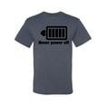 thumbnail image 2 of Cute Heart Never Power off Love Couple Gift Valentine's Day Men's Graphic T-Shirt, Vintage Heather Blue, 2XL, 2 of 3