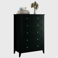 thumbnail image 2 of Cómoda Alta de 5 Cajones para Dormitorio - Mueble de Madera con Cajones Profundos y Tiradores Metálicos - Organizador Vertical para Recámara, Vestidor, Sala o Recibidor - Verde Oscuro, 2 of 7