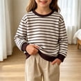 thumbnail image 3 of fatyb Sweatshirt for Toddler Cotton Striped Long Sleeve Boys Girls Crewneck Tops Kids Fashion Clothes, 3 of 6