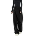 thumbnail image 2 of Mefallenssiah Women High Waisted Solid Pockets Zipper Street Loose Irregular Tailored Pants, 2 of 6