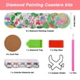 thumbnail image 5 of WWD POOL 8Pcs Diamond Painting Coasters Kits(Flamingo), 5 of 7