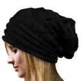 thumbnail image 4 of CoCopeanut Topi Musim Dingin Lipat Baru 2021 untuk Wanita Topi Rajut Padat Keren Beanie Wanita Musim Gugur Anak Perempuan Topi Kasual Topi Anak Perempuan, 4 of 6