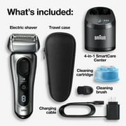 Braun Series 8 8457CC Electric Shaver for Men with Beard Trimmer, Cleaning & Charging Center, Sliver