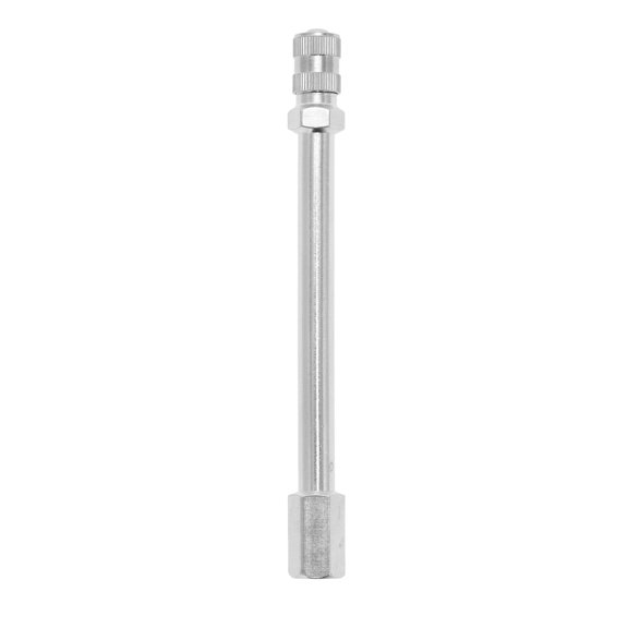 1Set 100mm Tire Valve Extension with Dust-resist Cap Universal Nickel Plated 180 Degree Tyre Valve Stem Extender for Car Motorcycle RV Truck Bike