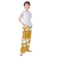 thumbnail image 3 of FORMRS Boys Pajama Pants with Pockets Size 11-12Y Kids Lounge Sleep Bottoms, White Flowers, 3 of 8