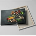 thumbnail image 2 of Spices Canvas Wall Art Framed Spoon Kitchen Pictures Wall Decor Food Poster Prints Spice Artwork for Home Kitchen Living Room Dining Room Restaurant Decoration - 12x18 Inch, 2 of 6