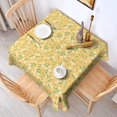 thumbnail image 3 of Floral Square Tablecloth 42x42in(107x107cm) – Waterproof Polyester Printed Table Cover, Wrinkle Resistant & Washable for Kitchen Dining Picnic Party Decor, Thanksgiving,Christmas, Spring,Flower, 3 of 6