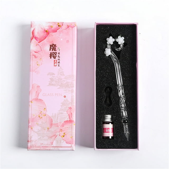 EGNMCR Ensemble d'Encre pour Stylo Trempé en Verre de Calligraphie Ensemble d'Encre pour Stylo Trempé en Verre de Calligraphie Ensemble d'Encre pour Stylo Trempé en Verre de Calligraphie Stylo en Verre