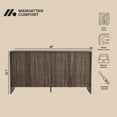 thumbnail image 4 of Novara Contemporary 60" Sideboard in Jacobean Walnut (4-Door), 4 of 10