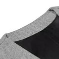 thumbnail image 3 of USNSM Men's Tweed Single Breasted Suit Vest Vintage Herringbone Solid Color Sleeveless Party Prom Waistcoat Groomsmen Silver L, 3 of 7