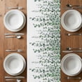 thumbnail image 4 of Table Runner 70 Inches Long for Kitchen Dining, Green Eucalyptus Leaves Dresser Scarf Farmhouse, Dining Table Decorations for Wedding/Parties, Summer Botanical Weeping Watercolor 13 x 70 In, 4 of 8