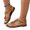 Brown, variant on EKVAHL Women's Brown Bohemian Flat Sandals, Vintage Beaded Beach Sandals with Elastic Ankle Strap, Summer Casual Dressy Gladiator Shoes for Daily