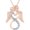 Rose, variant on 14K Yellow Gold Finish Round Shape White Diamond 925 Sterling Silver Love Angel Infinity Pendant Necklace for Women