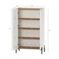thumbnail image 3 of Abbey Armoire Bibliothèque Moderne de 32 Pouces en Érable et Blanc Cassé (4 Tablettes) - Ensemble de 2, 3 of 9