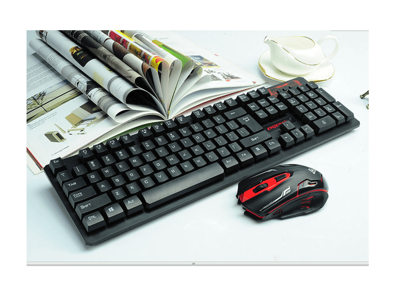 HK6500 S Shaped Ergonomic Lights 2.4G HK6500 112 Keys Computer Wireless Gaming Keyboard Anti Violence USB Wireless Mice Mouse Combo Set Walmart