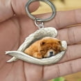 thumbnail image 3 of QHUDLV Cute Sleeping Angel Dog Pendant,Dog Sleeping Angel Acrylic Keychain 2D Hanging Keychain Pendant Suitable For Cars, Backpacks, Christmas Trees, Birthday Gifts, Stationery Decoration, 3 of 5