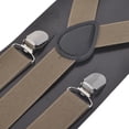 thumbnail image 3 of Toptie Unisex Suspenders Solid Color Y-Back Clip Suspender - 1 Inch Wide-Khaki, 3 of 7