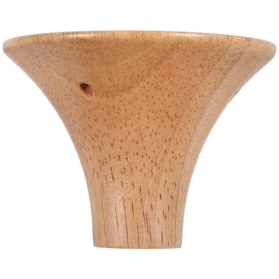 HOMEMAXS Wooden E27 Lamp Socket for DIY Lamp Making Kit Rubber Wood with Horn Design 6.5x4.5 Inches