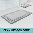 thumbnail image 6 of Smiry Memory Foam Bathroom Mat Rug 36" x 24", Ultra Soft Absorbent Bath Rug, Non-Slip Machine Washable Bath Carpet, Grey, 6 of 8