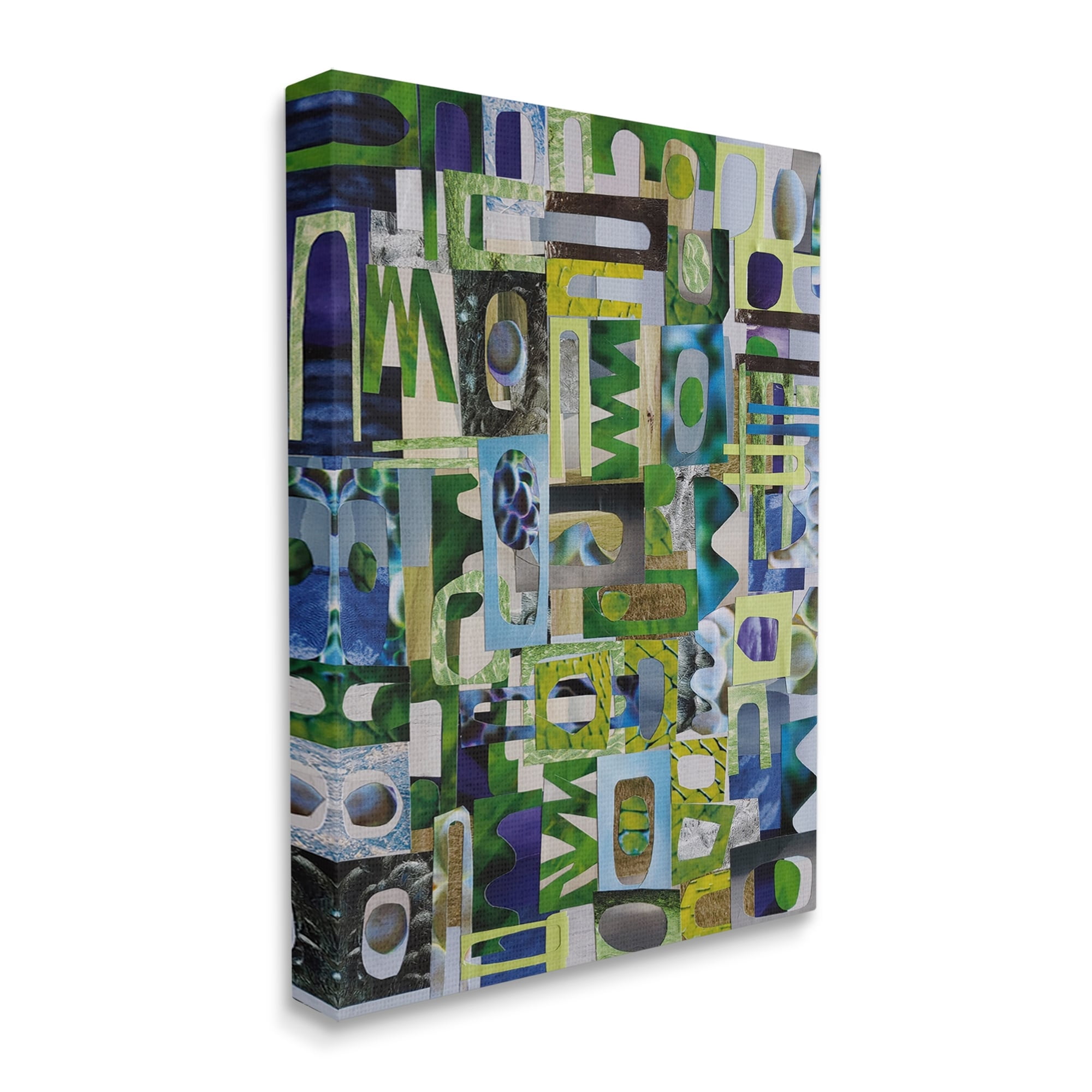 Stupell Golders Green Abstract Shape Collage Abstract Painting Gallery Wrapped Canvas Print Wall Art