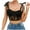 Black1, variant on Women's Casual Floral Print Lace Up Back Sleeveless Spaghetti Strap Bandeau Tube Crop Corset Top Black M