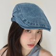 thumbnail image 3 of CoCozhu Bérets de Cowboy Lavés pour Hommes Rétro Compatibles Metro - Chapeau à la Mode avec Circonférence de Tête Réglable, 3 of 9