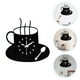 thumbnail image 2 of Reloj de pared de reloj de pared de aspecto de café creativo para el hogar (negro), 2 of 5