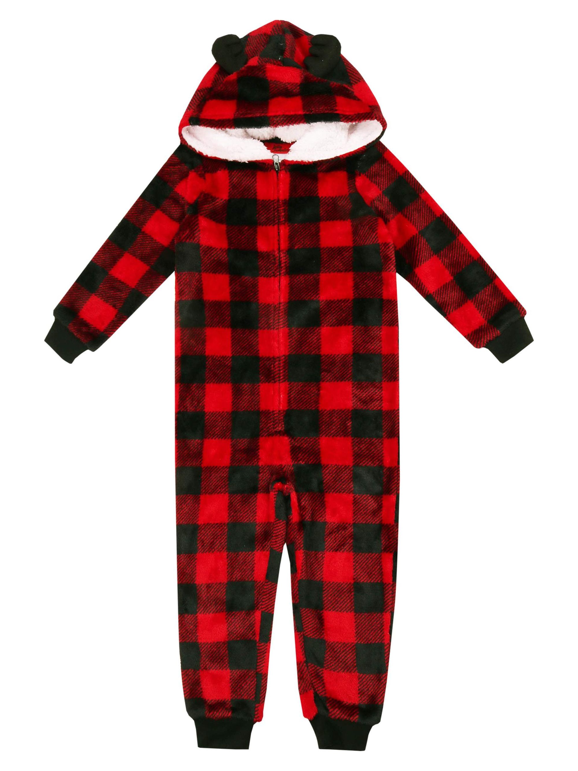 Jolly Jammies Toddler Buffalo Plaid Matching Family Pajamas Union Suit, Sizes 2T-5T - image 5 of 10