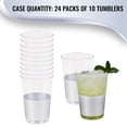 thumbnail image 7 of Smarty 12 oz. Clear with Metallic Silver Thick Bottom Round Disposable Plastic Tumblers 240ct, 7 of 7