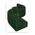 thumbnail image 5 of Meridian Furniture Arc Green Boucle Fabric Modular Sectional, 5 of 5