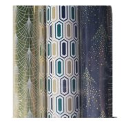 Kirkland Double-Sided Gift Wrap 3 Rolls Christmas Wrap 270 sq ft Navy/White/Gold