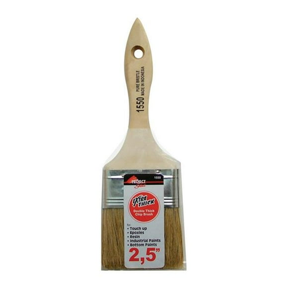 Linzer 1000666 2.5 in. Double Thick Flat White Chinese Bristle Chip Brush - Case of 12