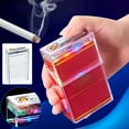 thumbnail image 3 of Gnmfd Transparent LED Light Cigarette Case With USB Rechargeable Tungsten Lighter, Windproof Slide Ignition Smoking Accessory With Colorful Light For Men Women Travel Party Gift Use, 3 of 5