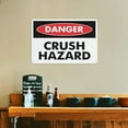Danger Crush Hazard Rust Free Aluminum Sign - Printed With Professional ...