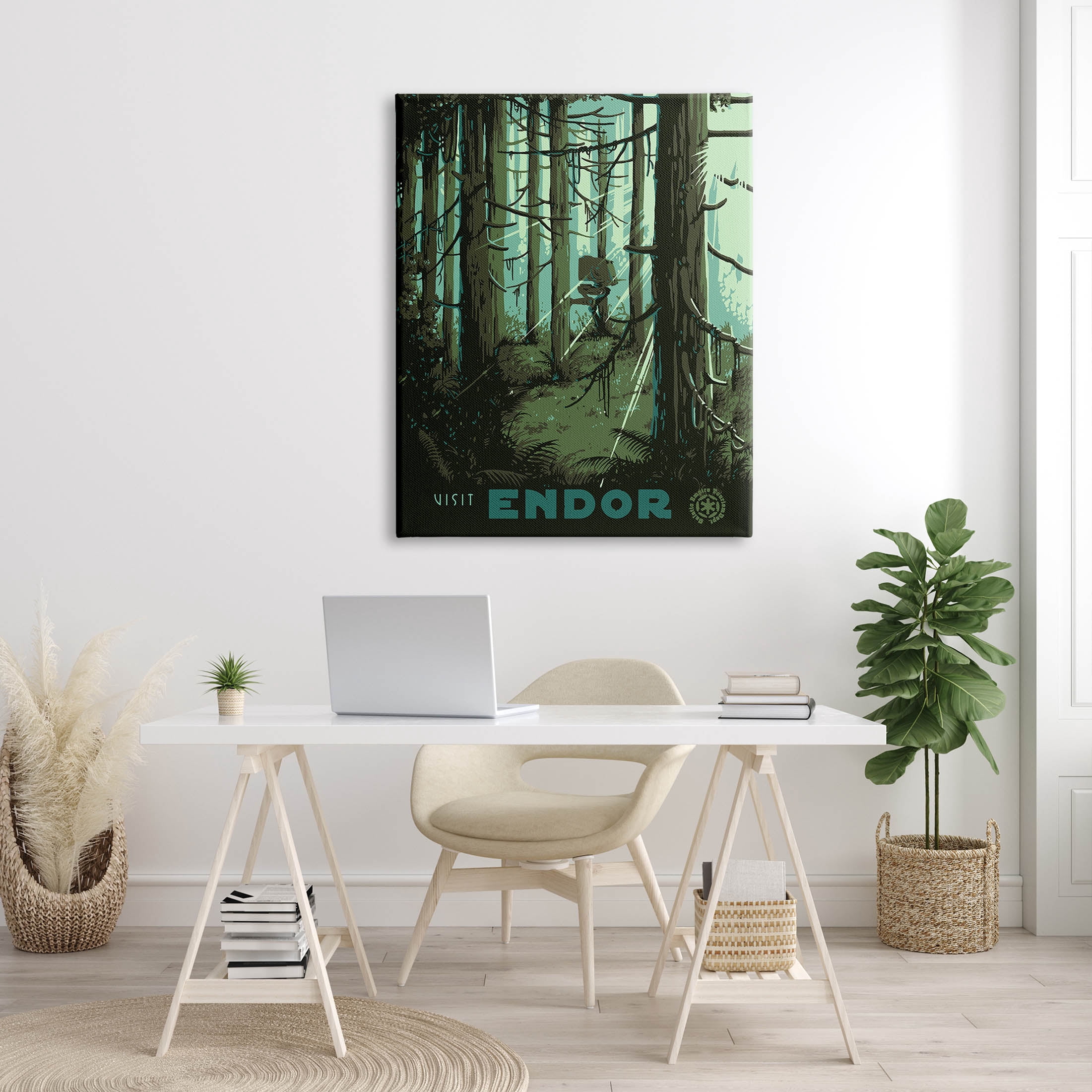 Stupell Industries Science Fiction Fantasy World Endor Graphic Art Gallery Wrapped Canvas Print Wall Art, Design by Matheus Lopes Castro