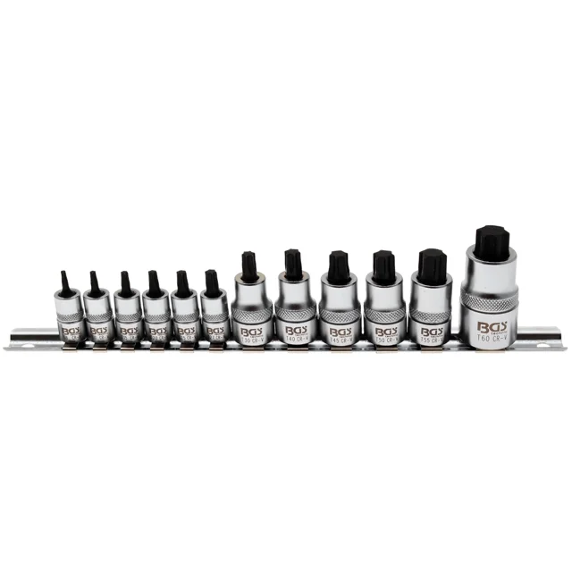 JUEGO DADOS CON PUNTAS 1/2 |TORX |T8 T60 | 12 PZS | BGS 5098