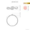 thumbnail image 4 of ANGARA Natural Diamond Infinity Promise Ring in 925 Sterling Silver for Women (Size-2.8mm| Color-G| Clarity-VS2) | April Birthstone, Anniversary, Jewelry Gift for Women | Natural Diamond Ring, 4 of 9