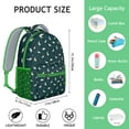 thumbnail image 4 of Cute Baby Dinosaur Pattern Backpack – Artistic Cartoon Dino Print Schoolbag with Planets, Forest, and Star Design, 4 of 6