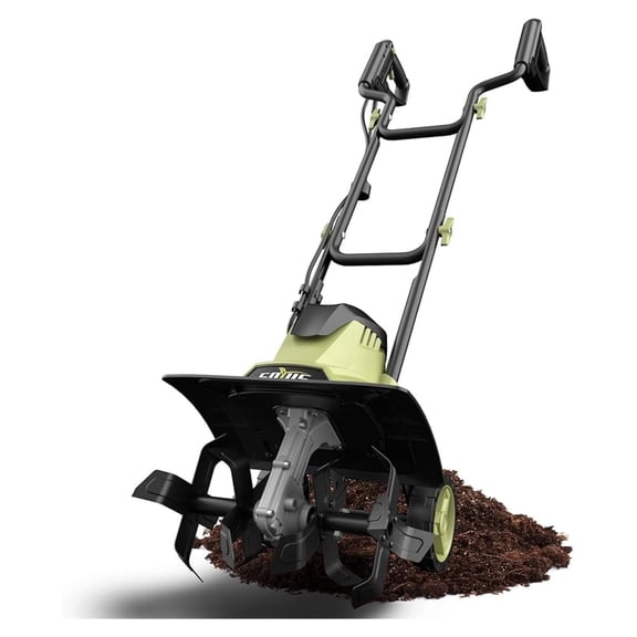 14 Inch Electric Tiller Cultivator 12 Amp Corded Tiller for Gardening, Garden Tiller with Folding Handle, 4 Steel Tines Wheeled Rototiller for Lawn Yard Soil Tilling