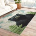thumbnail image 1 of Animal Bear Area Rug 3x5, Dark Green Rugs for Entryway Bedroom Living Room, Wildlife Home Decor Carpet, Machine Washable Rug, Non Slip Soft Low Pile throw Rugs T6&-144, 1 of 7