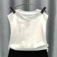 thumbnail image 2 of TEAJOPSUU Summer Tank Tops for Boys Girls Kids Solid Color Sleeveless Workout Shirt Soft Round Neck Roomy T Shirt White, 2 of 3