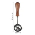 thumbnail image 4 of Himition High-grade Stainless Steel Spoon Paint Spoon Sealing Wax Spoon Special for Seal with a Wood Handle (9.5x2.8cm), 4 of 5