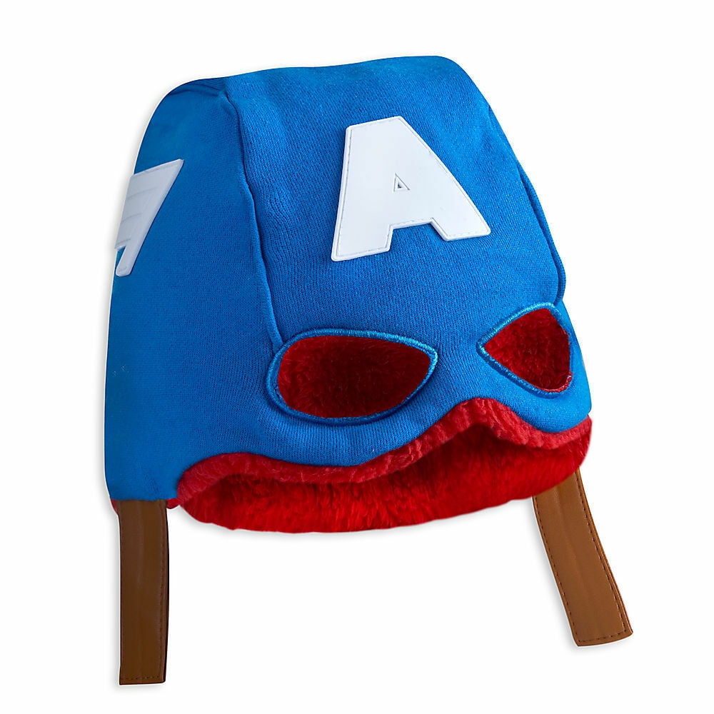 Disney Store Marvel's Captain America Beanie Mask Costume Hat Kids Size XS S 3-6 