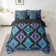 thumbnail image 2 of Castle Fairy Western Boho Hippie Aztec Bedding Comforter Set 7pcs for Female Men Women,Bohemian Exotic Style Queen Bedding Sets Super Cozy,Southwestern Tribal Vintage Aesthetic Queen Sheet Sets, 2 of 8
