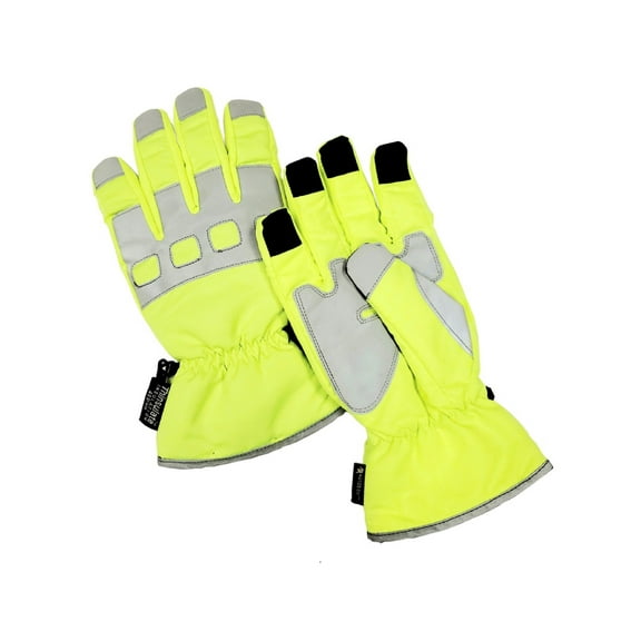 PR1103-L, Men's Hi-Viz Controller Gloves, Anti-Slip Grip, Touch Screen, Thinsulate Lined, 100% Waterproof