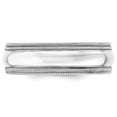 thumbnail image 2 of Primal Gold 10 Karat White Gold 7mm Double Milgrain Comfort Fit Band Size 5, 2 of 5