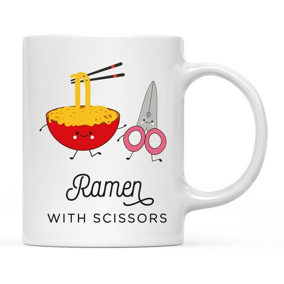 Koyal Wholesale Funny Food Pun 11oz. Ceramic Coffee Tea Mug, Ramen Noodle