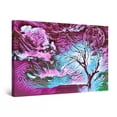 thumbnail image 1 of Startonight Canvas Wall Art Abstract Purple Sky and Tree Painting Framed 32" x 48", 1 of 6