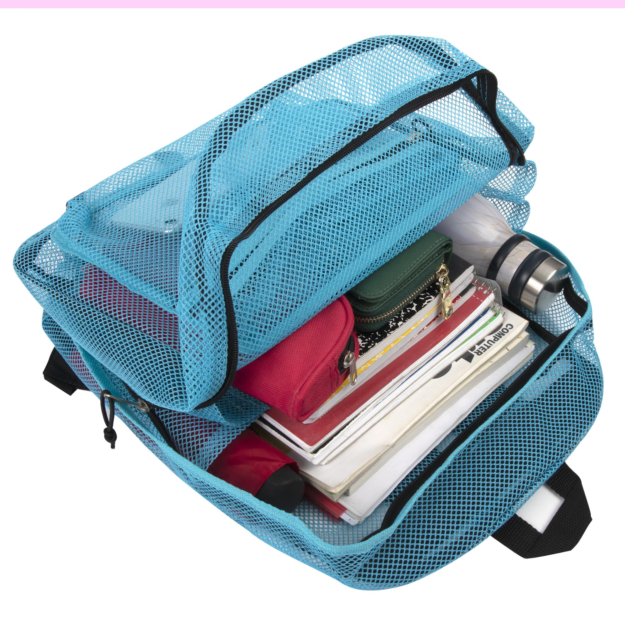 Mochila Transparente de Color Sólido Aprobada para Estadio, para Viajes y Commuting en Azul Claro 3