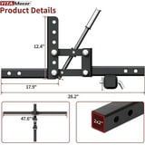 RVNI 1 Point Lift System Lawn Tractor Accessories With 2 in Receiver ...